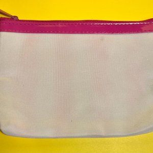 Ipsy Pink and White Makeup Bag